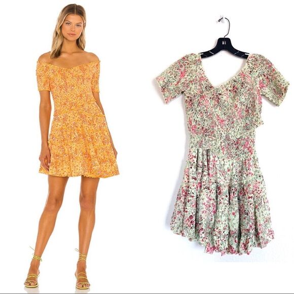 Poupette St Barth Mini Dress Soledad Dress - Green Murrina Size L - Picture 4 of 12